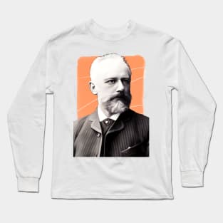 Russian Composer Pyotr Ilyich Tchaikovsky illustration Long Sleeve T-Shirt